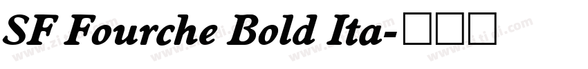 SF Fourche Bold Ita字体转换